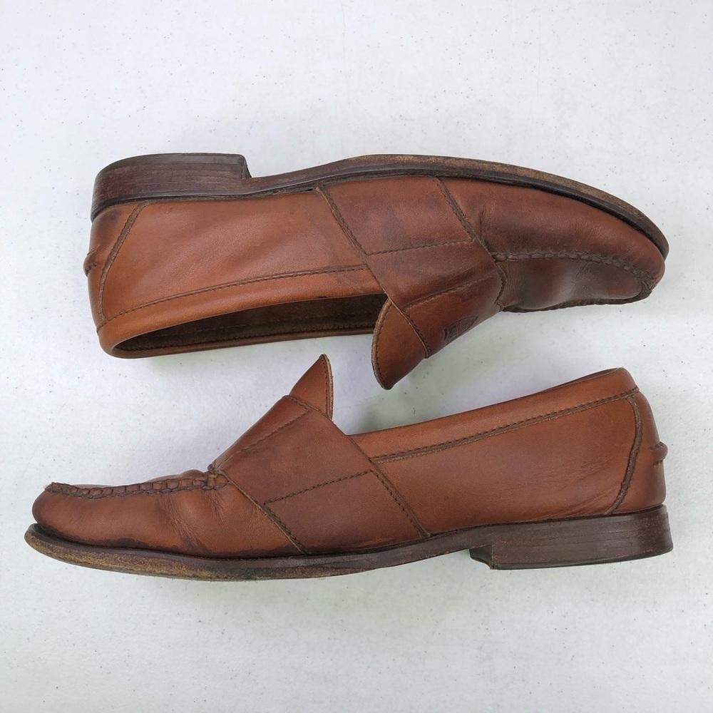 Polo Ralph Lauren Brown Leather Vintage Loafers - Picture 2 of 9